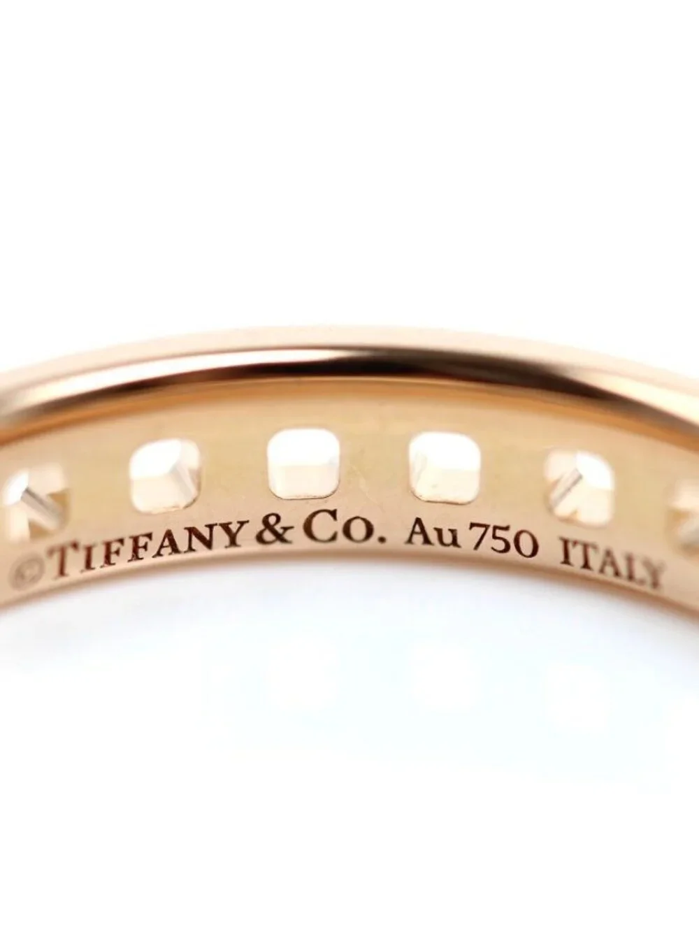 Tiffany & Co 18K Pink Gold T True Narrow Ring Vintage